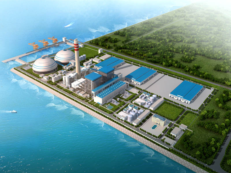 湛 江 京 信 東 海 電 廠 2 ⅹ 6 0 0 m w 級“ 上 大 壓 小 ”熱 電 聯(lián)產燃煤機組圓形煤倉網(wǎng)架工程